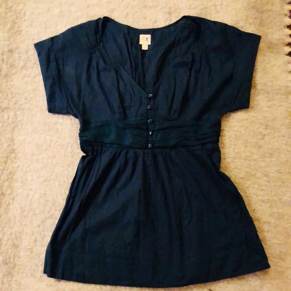 Anthropologie Tops - Edme & Esyllte Blue Cotton/Silk Top 